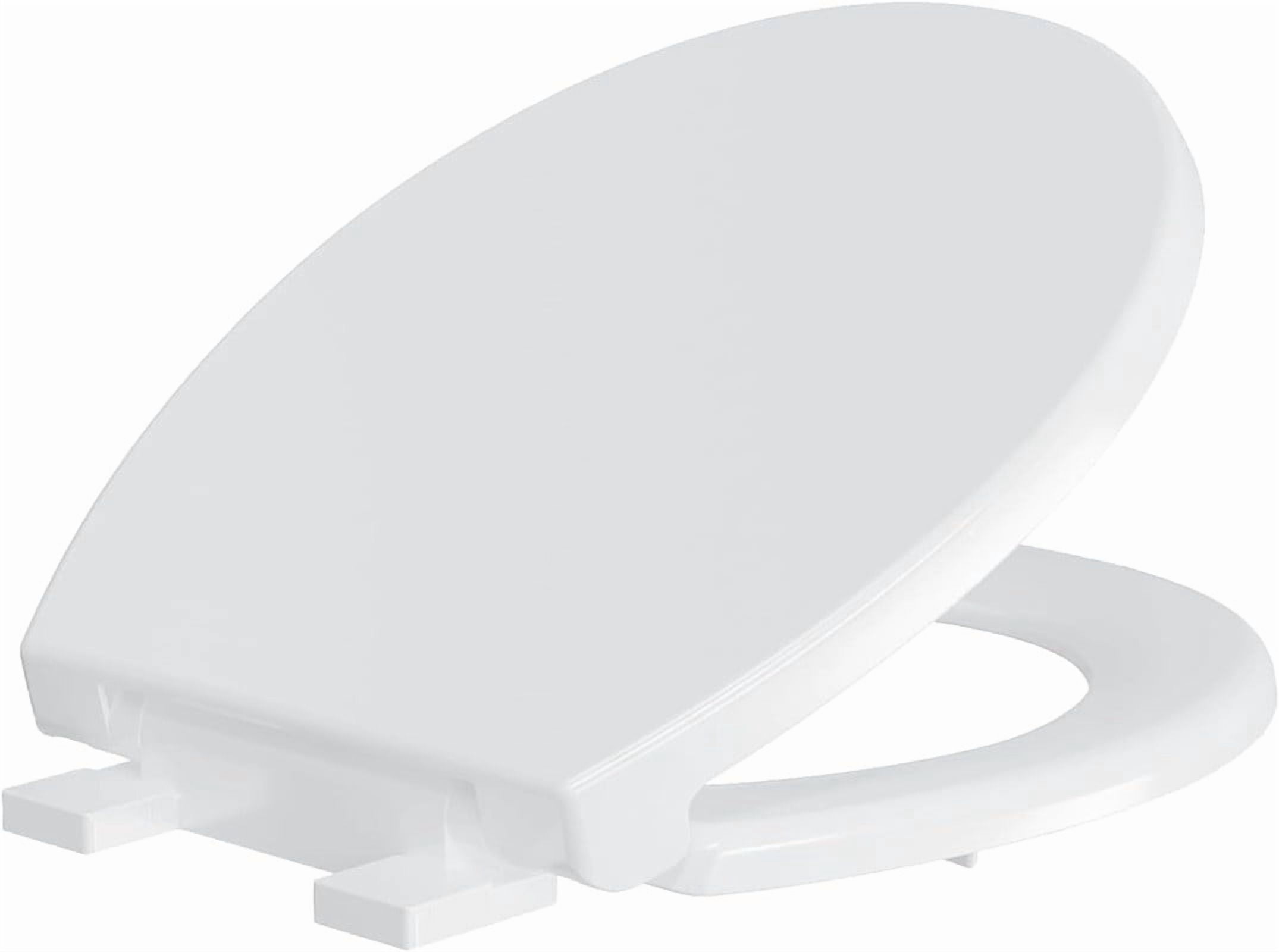 Towallmark Round Toilet Seat, Quick Release White PP Toilet Seat Cover, Easy Clean Bathroom Toilet Seat For Home Guest Rental Units