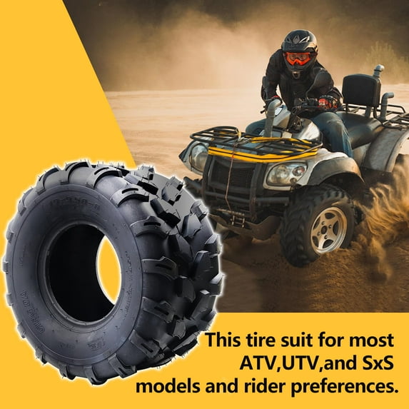 Towallmark Set of 2 ATV Trail Tires 19x9.5-8 – 4PR Knobby Sport Tubeless All-Terrain