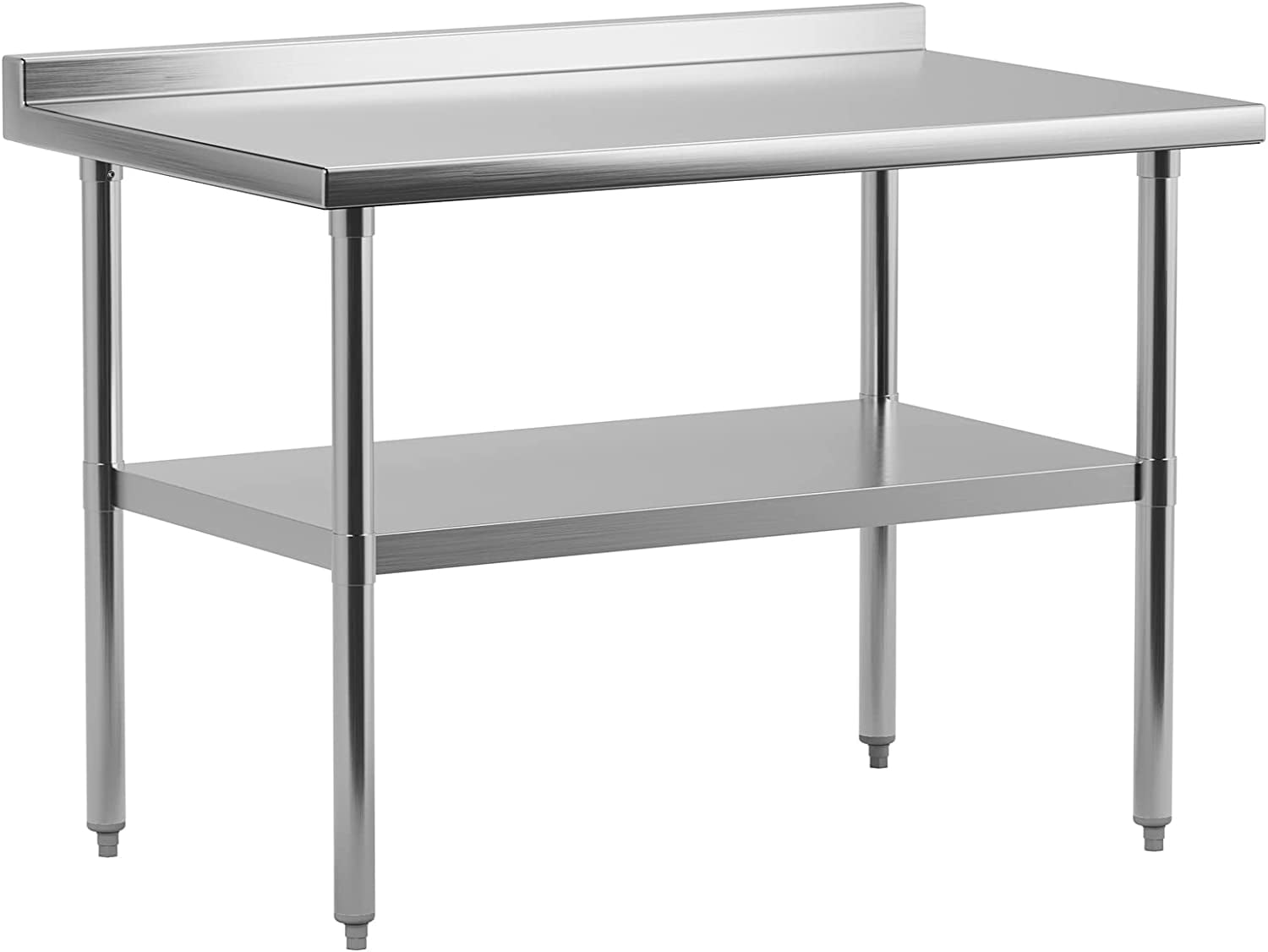 48" x 24" Stainless Steel Work Table with Backsplash