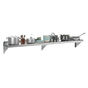 Towallmark Stainless Steel Shelf, NSF Commercial Shelf Wall Mounted, Wall Shelf Floating Shelving for Restaurant, Kitchen, Home, Hotel, 72 x 12 Inches Flat Surface