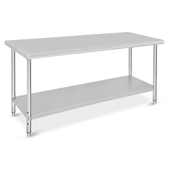Towallmark Stainless Steel Work Table 72 x 30 inch without 4 Wheels Commercial Food Prep Worktable with Casters  Work Table for Commercial Kitchen Restaurant