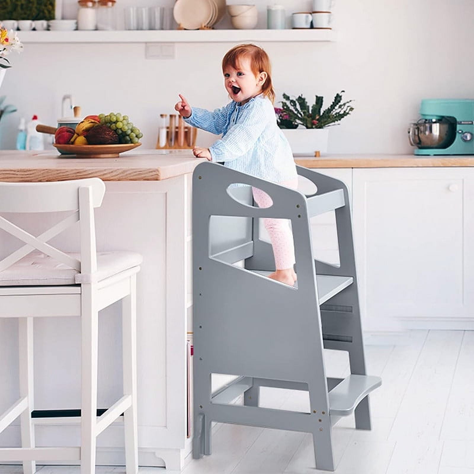Towallmark Toddler Kitchen Stool Helper,Wooden Learning Tower with