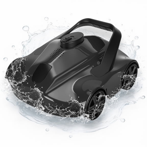 Towallmark Wireless Robotic Pool Suction Cleaner – 5200mAh Battery, 130 Min Runtime, Powerful Suction & Self-Parking – Automatic Above-Ground Pool Cleaner for Flat Pools Up to 860 sq.ft. – Black