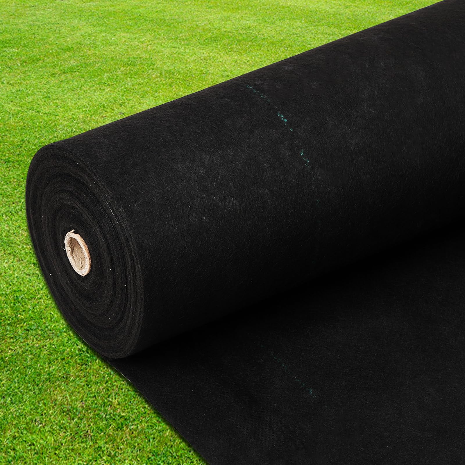 Towallmark Woven Landscape Fabric 5oz, Towallmark 5 x 300FT Weed Fabric Barrier, Double Layer, Garden Fabric Weed Barrier, Weed Control Fabric Ground Cover, Gardening Mat for Garden Beds, Landscaping