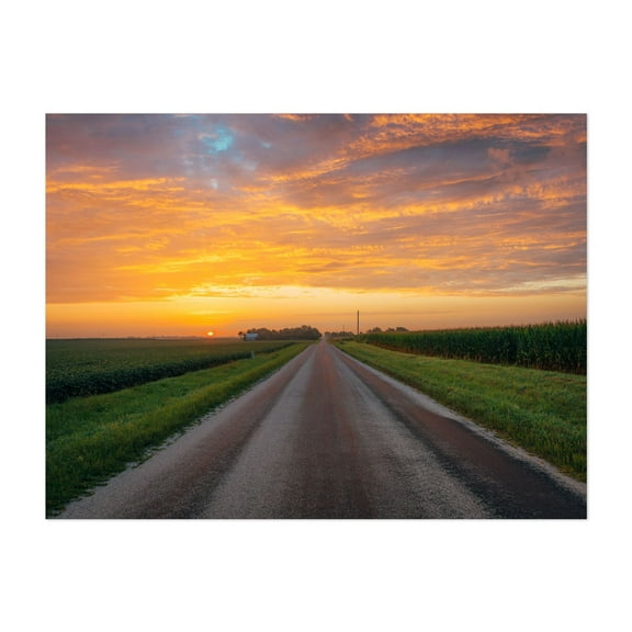Towanda Sunrise 01 - Towanda Illinois Photography Unframed Wall Art Print 5 x 7 inches