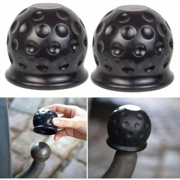 Towbar Ball Cover - Set of 2 for ball head hitches up to 50 mm - Rubber Ball Cover - Against abrasion and dirt