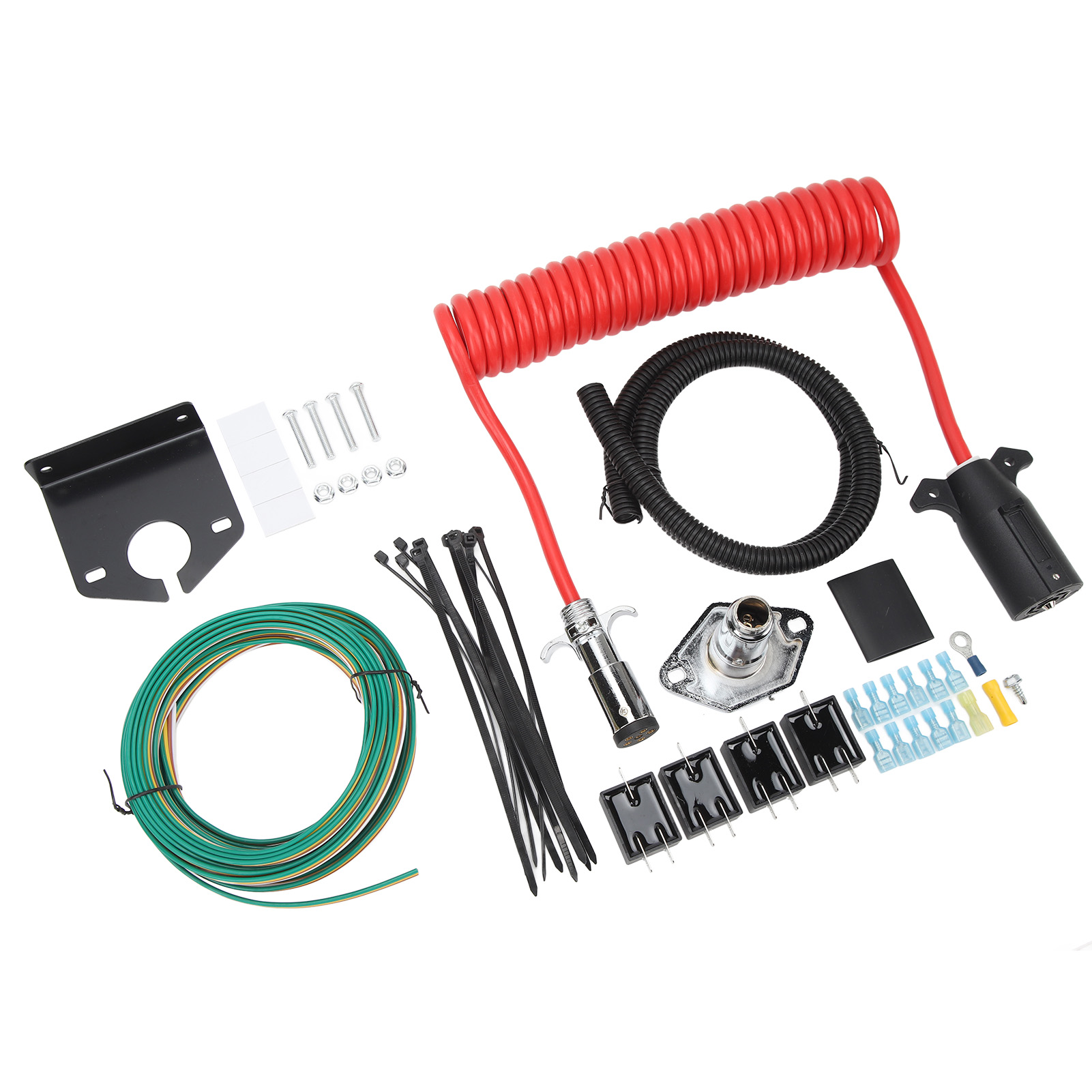 Towed Vehicle Wiring Kit, 6 To 7 Way Power Cord 15267 Towed Vehicle
