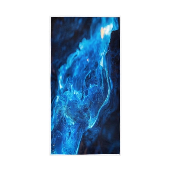 Towel 30x15 Inch Face Towel Hand Towel Bath Towels Hand Bath Towels Single-Sided Printed Towels, Lightweight, Breathable and Absorbent Blue Lava Pattern