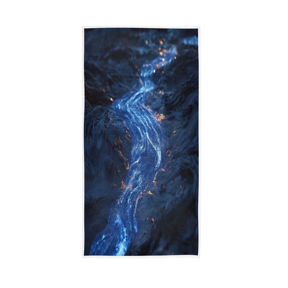 Towel 30x15 Inch Face Towel Hand Towel Bath Towels Hand Bath Towels Single-Sided Printed Towels, Lightweight, Breathable and Absorbent Blue River Picture