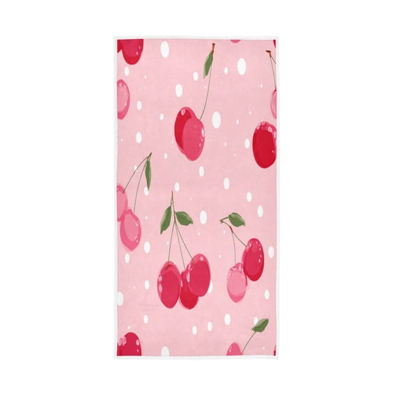 Towel 30x15 Inch Face Towel Hand Towel Bath Towels Hand Bath Towels Single-Sided Printed Towels, Lightweight, Breathable and Absorbent Bright Cherry Blossom Pattern