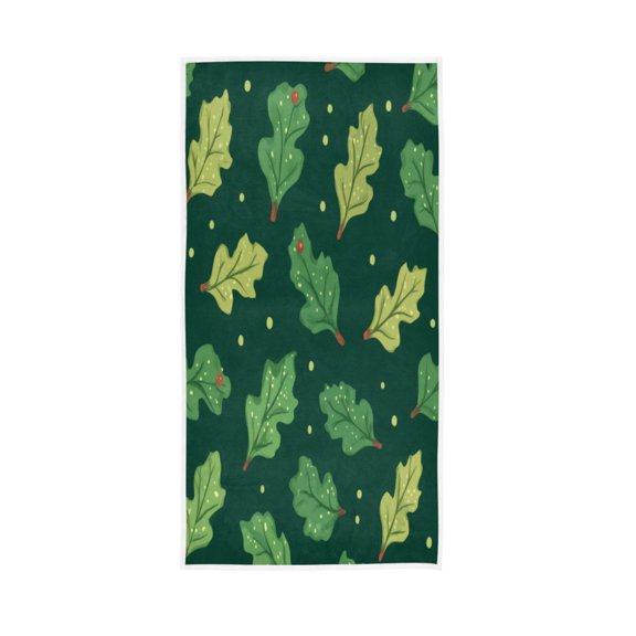 Towel 30x15 Inch Face Towel Hand Towel Bath Towels Hand Bath Towels Single-Sided Printed Towels, Lightweight, Breathable and Absorbent Cartoon Leaves Cute
