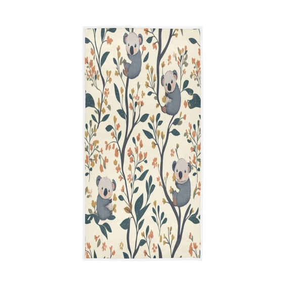 Towel 30x15 Inch Face Towel Hand Towel Bath Towels Hand Bath Towels Single-Sided Printed Towels, Lightweight, Breathable and Absorbent Cute Koala Seamless