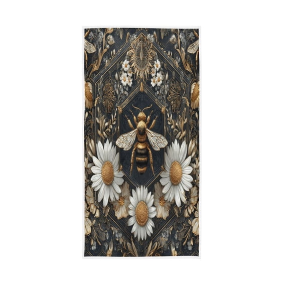 Towel 30x15 Inch Face Towel Hand Towel Bath Towels Hand Bath Towels Single-Sided Printed Towels, Lightweight, Breathable and Absorbent Honeycomb with Bees