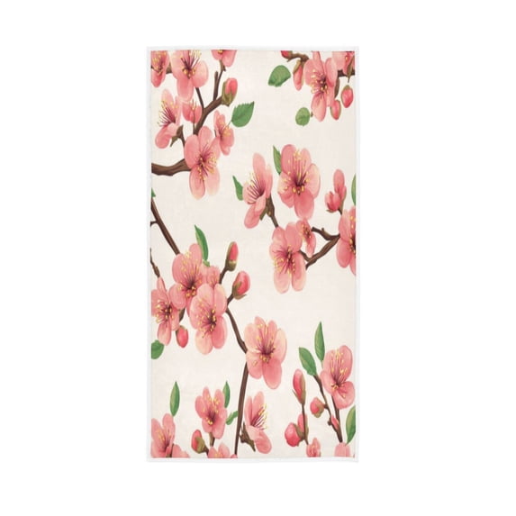 Towel 30x15 Inch Face Towel Hand Towel Bath Towels Hand Bath Towels Single-Sided Printed Towels, Lightweight, Breathable and Absorbent Lovely Pink Plum Seamless