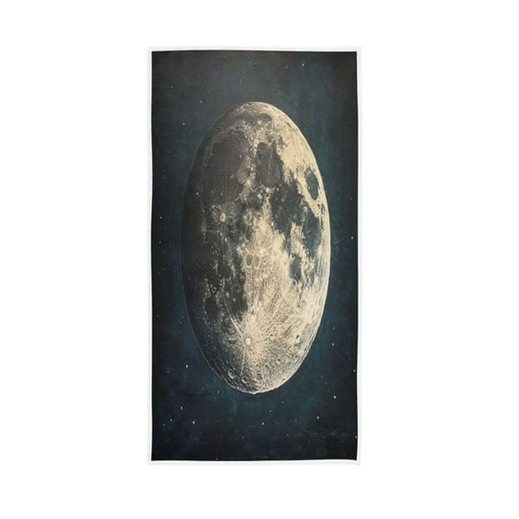 Towel 30x15 Inch Face Towel Hand Towel Bath Towels Hand Bath Towels Single-Sided Printed Towels, Lightweight, Breathable and Absorbent Pretty Gray Moon