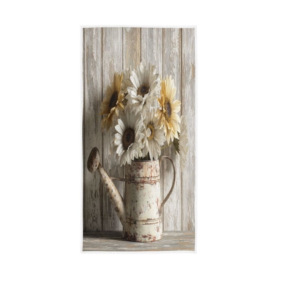 Towel 30x15 Inch Face Towel Hand Towel Bath Towels Hand Bath Towels Single-Sided Printed Towels, Lightweight, Breathable and Absorbent Rustic Wooden Wreath