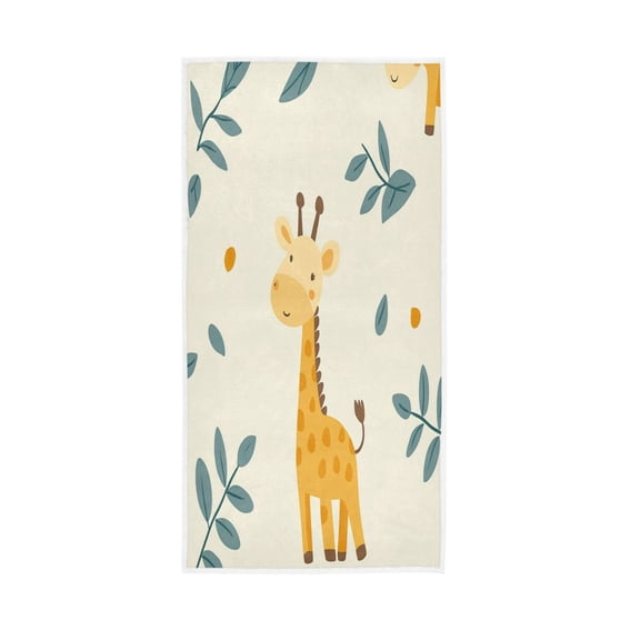 Towel 30x15 Inch Face Towel Hand Towel Bath Towels Hand Bath Towels Single-Sided Printed Towels, Lightweight, Breathable and Absorbent Super Cool Giraffe
