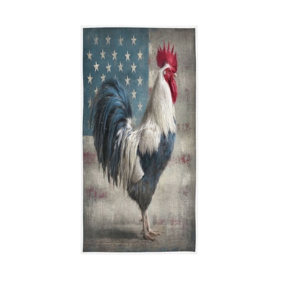 Towel 30x15 Inch Face Towel Hand Towel Bath Towels Hand Bath Towels Single-Sided Printed Towels, Lightweight, Breathable and Absorbent Fierce Rooster