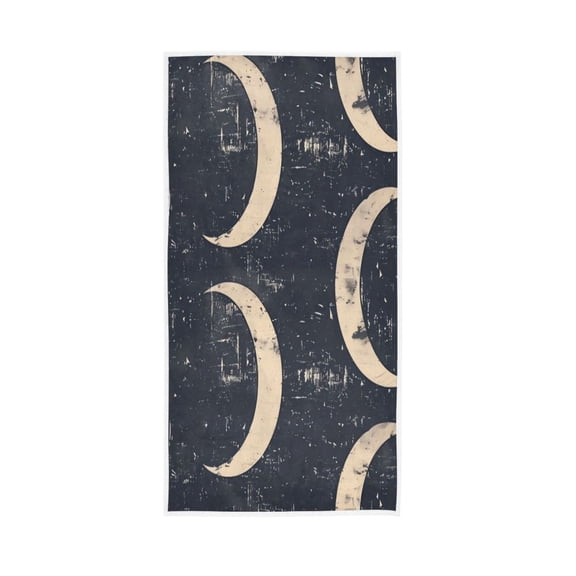 Towel 30x15 Inch Face Towel Hand Towel Bath Towels Hand Bath Towels Single-Sided Printed Towels, Lightweight, Breathable and Absorbent Gray Moon