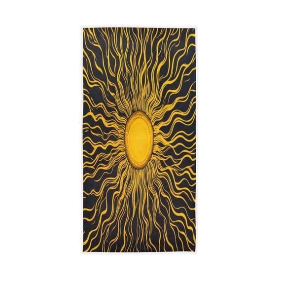 Towel 30x15 Inch Face Towel Hand Towel Bath Towels Hand Bath Towels Single-Sided Printed Towels, Lightweight, Breathable and Absorbent Lovely Big Sun