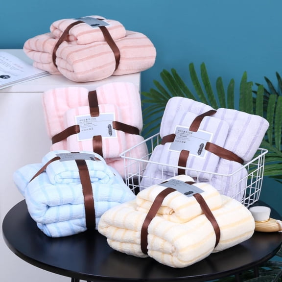 Towel (35*75Cm) Coral Velvet Suit Gift Towel Gift Soft Absorbent Son & Mother Towel Set Bath Towel