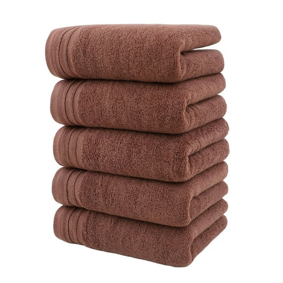 Towel, 5 Pack 100% Cotton | Thick | Soft | Quick Dry, for cottonroom, Dorm Room Essentials