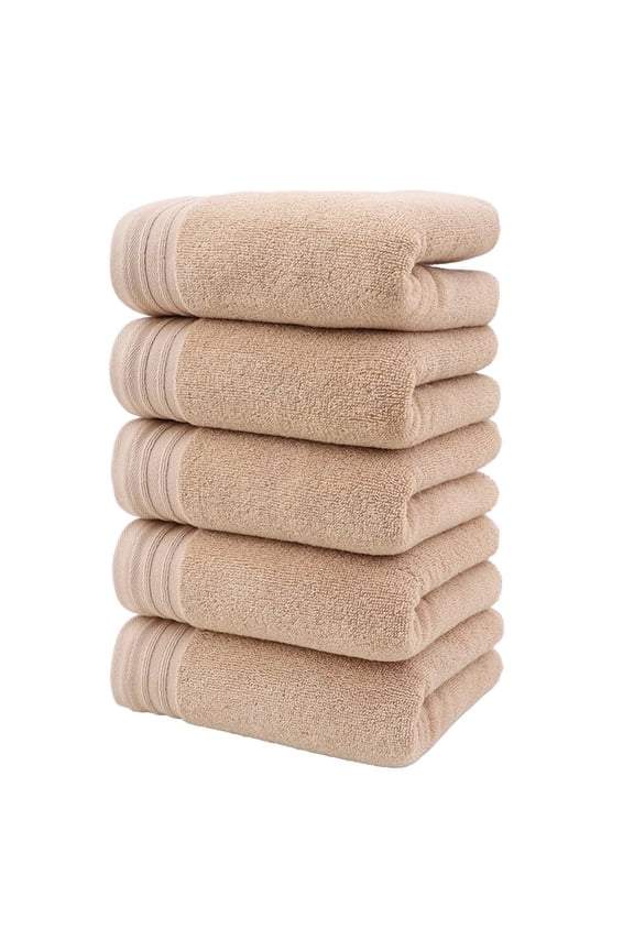 Towel, 5 Pack 100% Cotton | Thick | Soft | Quick Dry, for cottonroom, Dorm Room Essentials