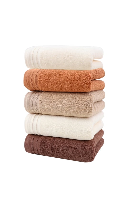Towel, 5 Pack 100% Cotton | Thick | Soft | Quick Dry, for cottonroom, Dorm Room Essentials