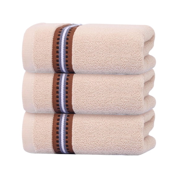 Towel Absorbent Clean And Easy To Clean Soft Towels For Kitchen Bathroom Living Room - Practical Everyday For Home Use 3PCS, 34 cm×73 cm, Beige