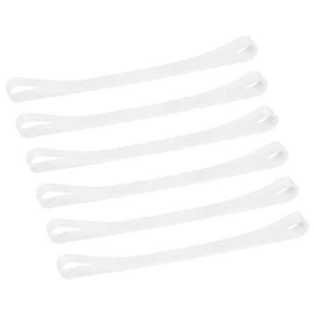 Towel Bands(6 Pack), Rubber Towel Clips for Travel, Beach Vacation, White