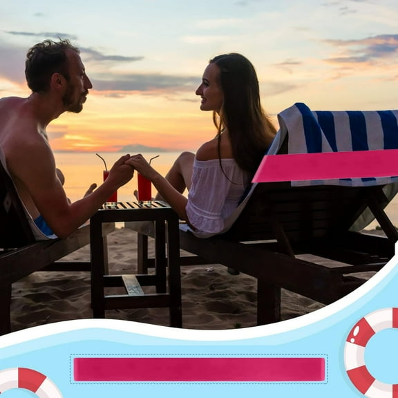 Towel Bands, Towel Bands for Beach Chair, Rubber Towel Clips for Pool Chair, Must Haves Beach & Cruise Accessories, Towel Holder for Cruise Chairs, Alternatives for Towel Clips