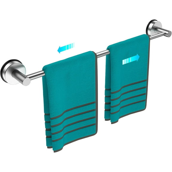 Towel Bar for Bathroom Wall,Adjustable 14.6~24 Inch Towel Racks for Bathroom Wall Mounted, Towel Holder for Glass Shower Door,Bathroom Accessories,Apparment Essentials,Home Decor-Silver