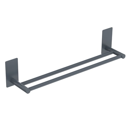 Towel Bar Double Towel Rack for Kitchen/Bathroom Wall Mounted SUS304 Brushed Stainless Steel Hand Towel Holder Rust/Scratch Resistant Towel Bars No Drilling - Self Adhesive (Gray-Black, 15.75 inch)