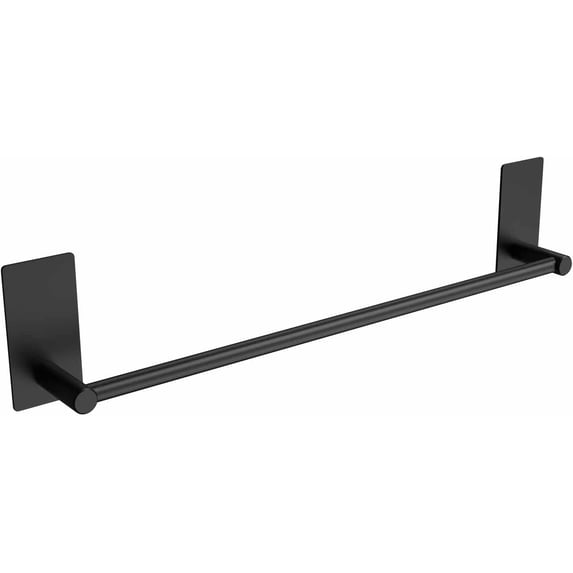 Towel Bar Hand Towel Holder for Kitchen/Bathroom Wall Mounted SUS304 Brushed Stainless Steel Towel Rack Rust/Scratch Resistant Towel BarsNo Drilling - Self Adhesive - 21.65 inch, Black