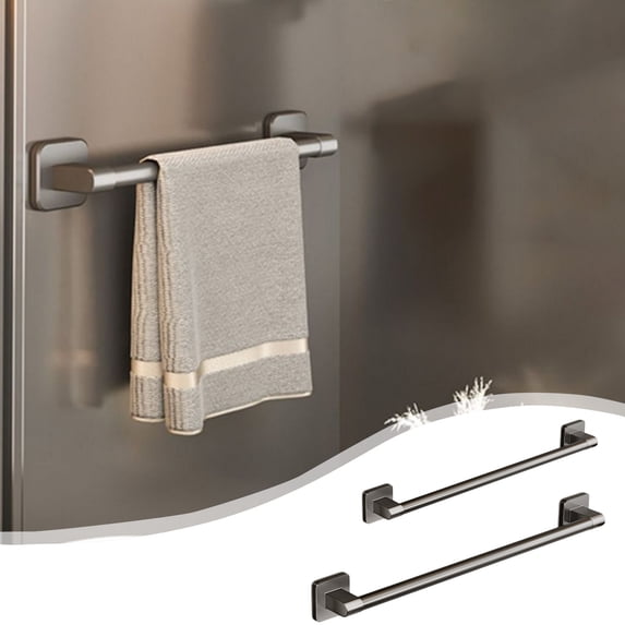 Towel Bar,Wall Hanger,Bathroom Rack Rust Resistant Material Adhesive Mount Space Saving Single Rod For Bath Towel Organization