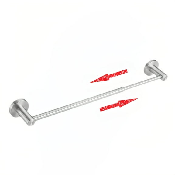 UU&T Towel Bar for Bathroom, Adjustable 14.6inch-26.4inch Towel Holder Sturdy and Rustproof Stainless Steel Towel Rack Wall Mounted, Silver