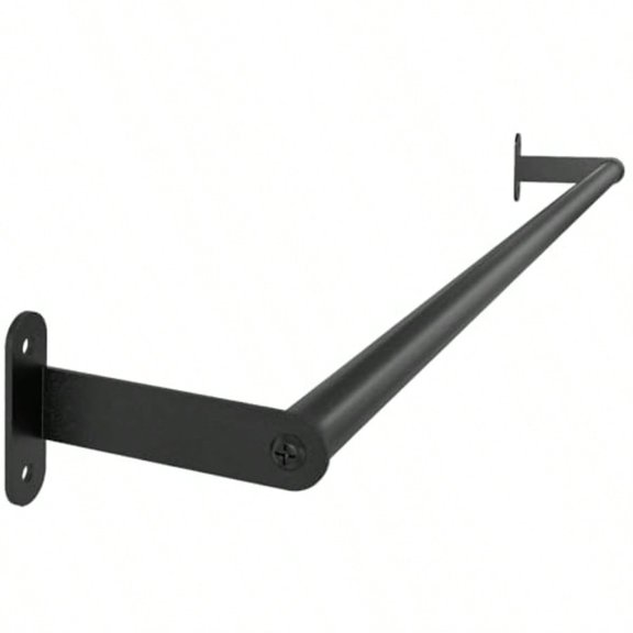 Towel Bar for Bathroom Wall Black 24 Inch Single Towel Bar Rods for Bathroom Stainless Steel Heavy Duty Towel Racks for Bathroom Wall Mounted