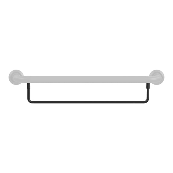 Towel Bar is Brushed Matte Black