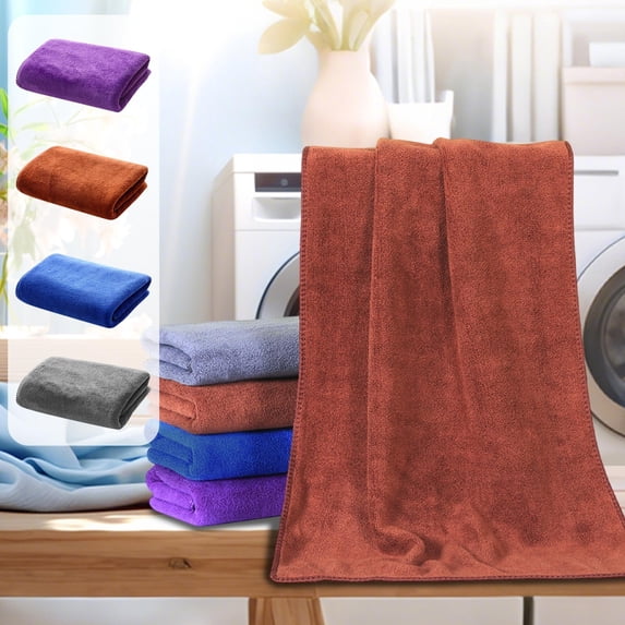 Towel Bath Towel High Density Fleece Towel Soft Absorbent Washcloth Quick Dry Thick Towel for Bathroom Gym Spa Hotel Home Bath Sheet (Gray)
