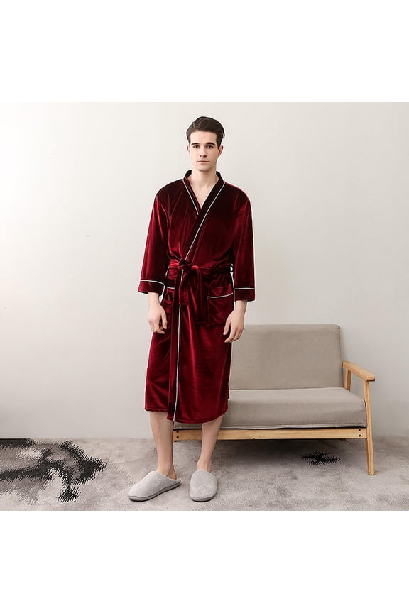 Towel Bathrobe For Women Men Robes Lightweight Cotton Robe Couple, Long, Sexy, Cardigan Robe Terry Wine Towel