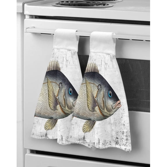 Towel Cleaning Tableware Towel Kitchen Microfiber Absorbent Bathroom For Towels Hand Branch Lemon With Pattern Summer