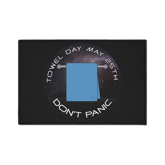 Towel Day - Don't Panic Heavy Duty Floor Mat