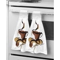 thumbnail image 1 of Towel Hand Absorbent Soft Kitchen Towels Microfiber Dry Quick Towel Hand Graphics Leaves Print Leopard, 1 of 6