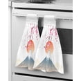 thumbnail image 1 of Towel Hand Microfiber Towel Wipe Rag Lazy Towel Kitchen Absorbent Household Towel Hand Butterfly Bouquet Flowers, 1 of 7
