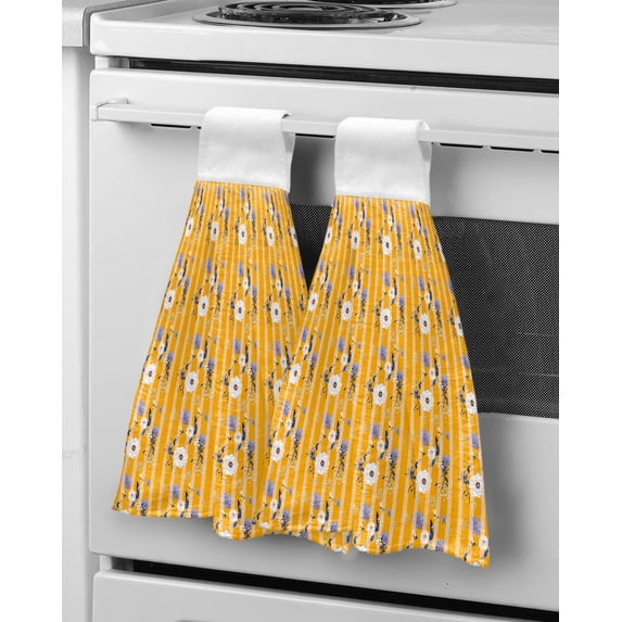 Towel Handkerchief Room Washing Towel absorbent Strong Towel Hand Kitchen Style Pastoral Yellow Lemon Fruit