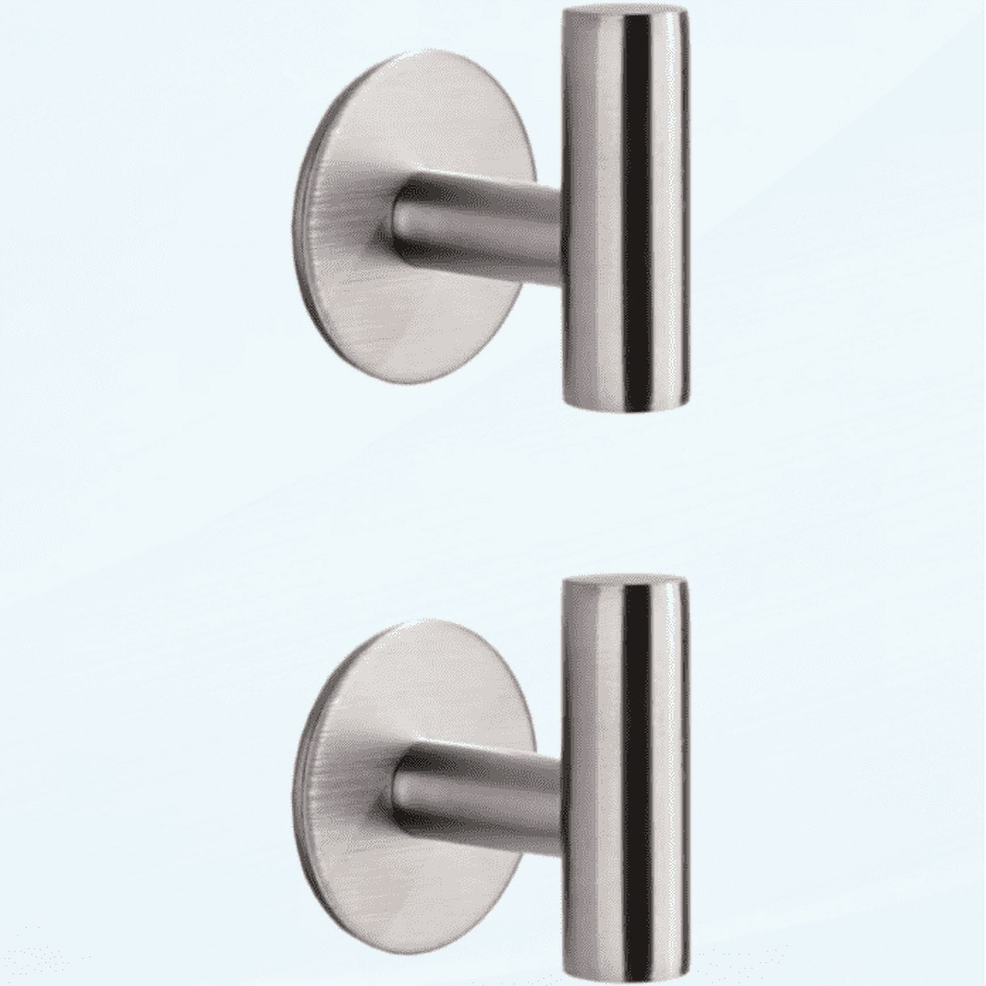 Brushed Nickel Stainless Steel Double J-Hook Wall Mount