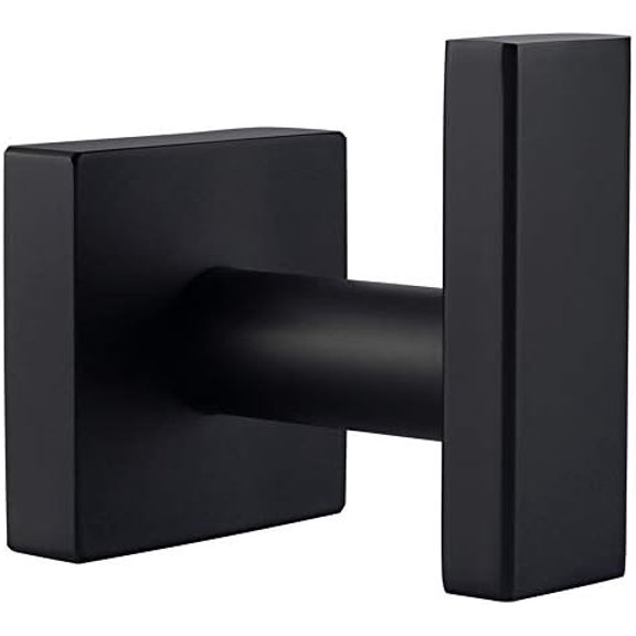 Towel Hook for Bathroom, Stainless Steel Hand Towel Coat Hook for Wall, Matte Black