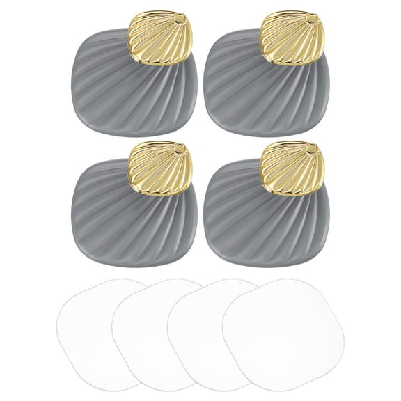 Towel Hooks, 4Pcs Stainless Steel Wall Hooks/Adhesive Hooks, Robe Hooks Decorative for Kitchen (Grey)