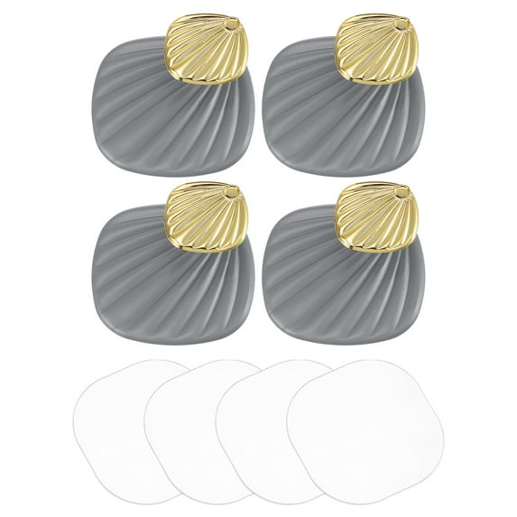 Towel Hooks, 4Pcs Stainless Steel Wall Hooks/Adhesive Hooks, Robe Hooks Decorative for Kitchen (Grey)