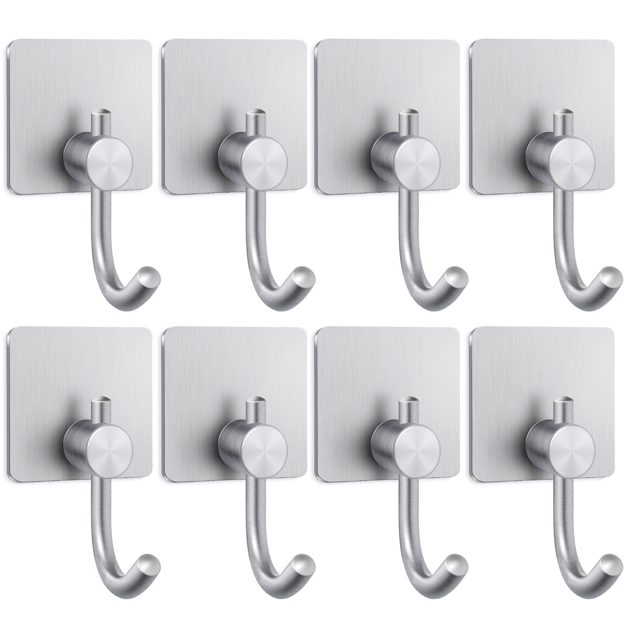 A Towel Hooks for Bathrooms, Adhesive Hooks Towel Hook Stainless Steel ...